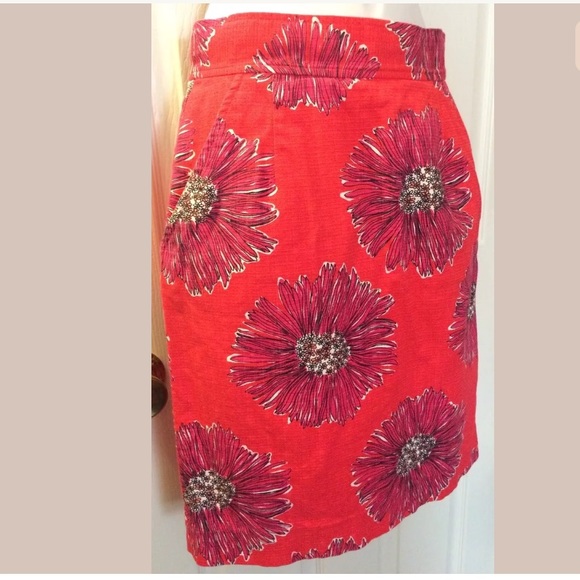 LILLY PULITZER Pencil Skirt High Waisted Floral Pink Island Bloom Style #83343 - Picture 2 of 8